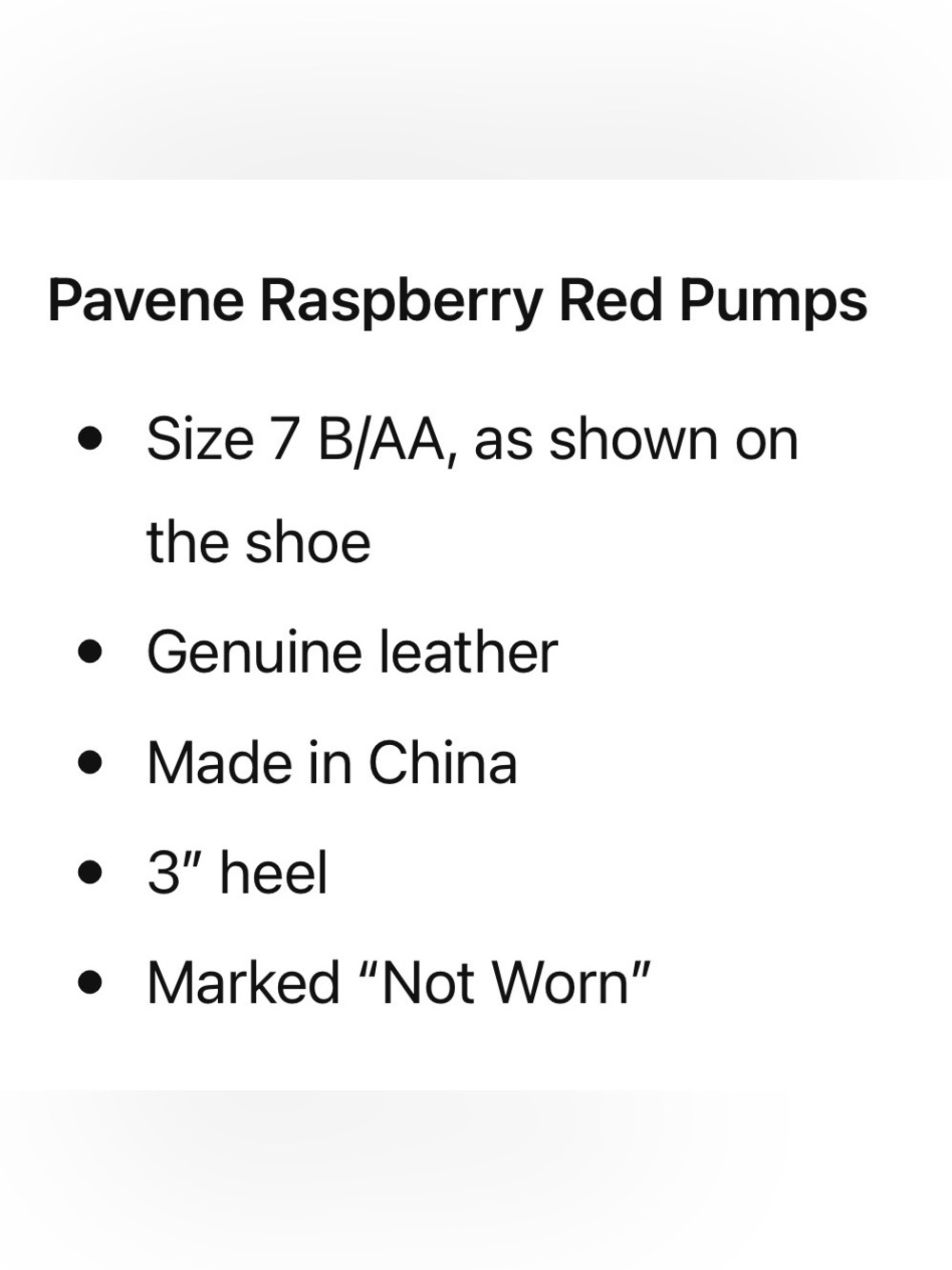 PAVENE Raspberry Red Leather Pumps
$55 - Picture 5 of 10